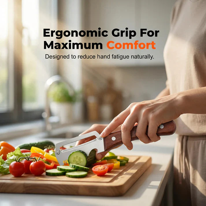 Peelio™ 3-in-1 Peeler — Peel, Slice & Shred in Seconds
